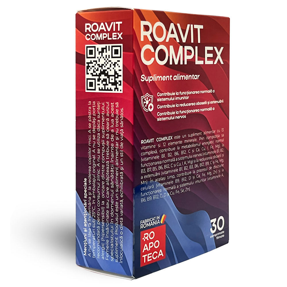 ROAVIT COMPLEX - Complex premium de vitamine si minerale pentru energie, imunitate si vitalitate zilnica