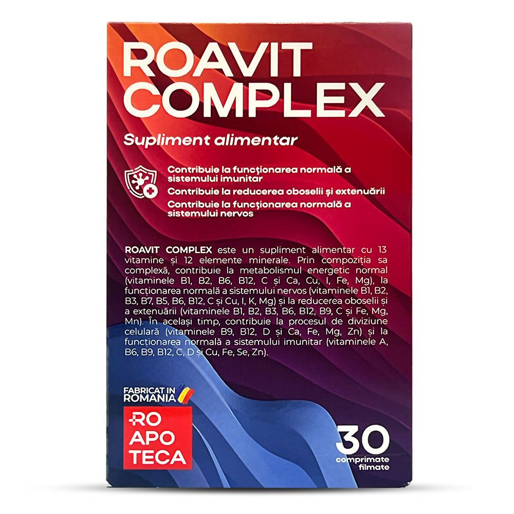 ROAVIT COMPLEX - Complex premium de vitamine si minerale pentru energie, imunitate si vitalitate zilnica