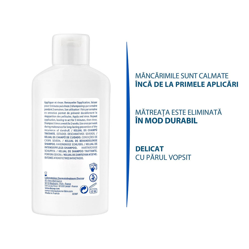 Sampon tratament dermatocosmetic anti-matreata severa Kelual DS 100ml, Ducray