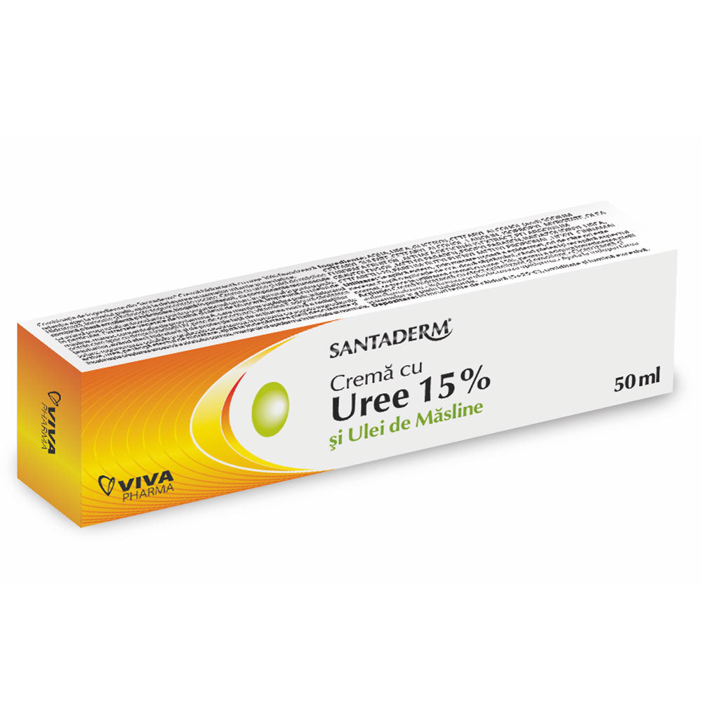 Crema Santaderm cu Uree 15% si Ulei de Masline, 50ml, Viva Pharma