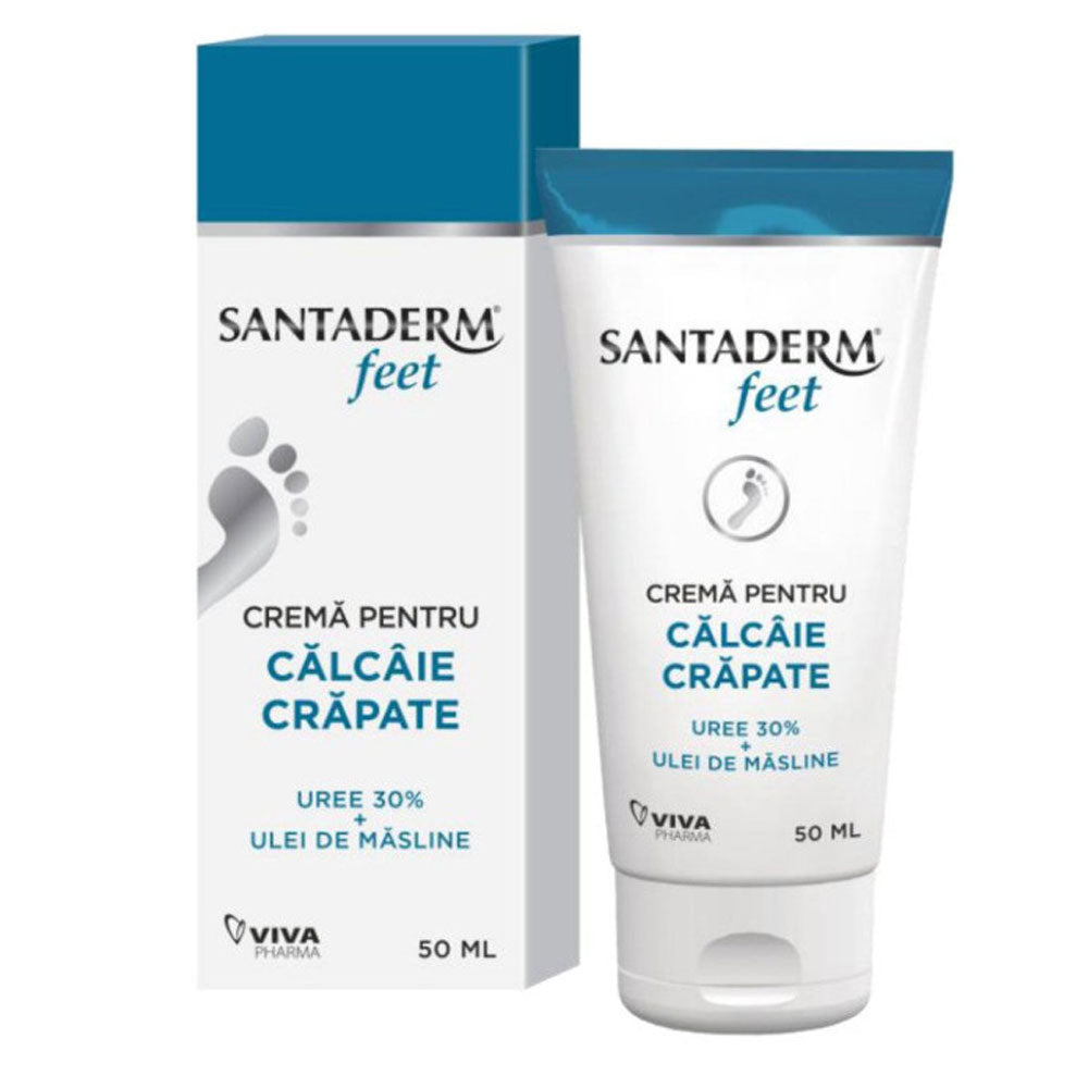 Crema pentru calcaie crapate Santaderm 4feet, 50ml, Viva Pharma