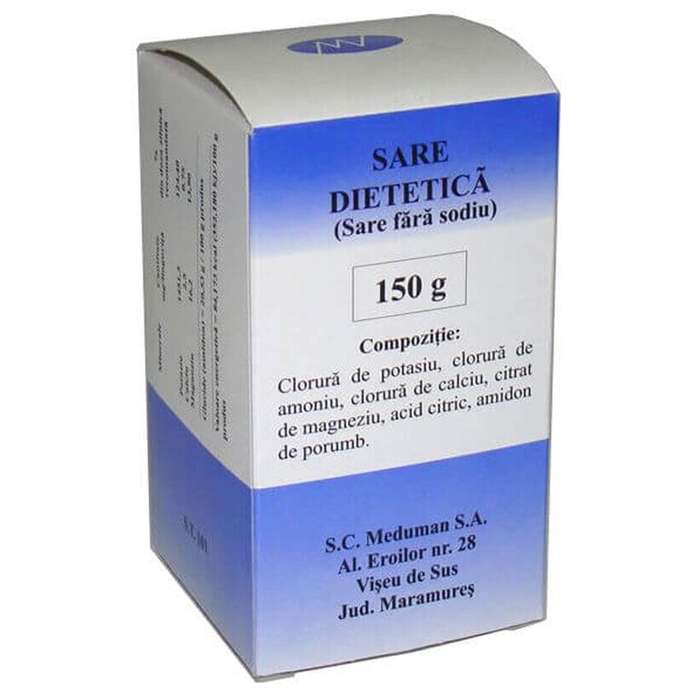 Sare dietetica (fara sodiu), 150g, Meduman Viseu