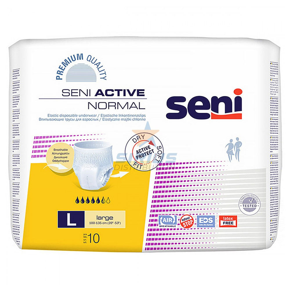 Chiloti elastici absorbanti Seni Active Normal, Large, 10 Bucati