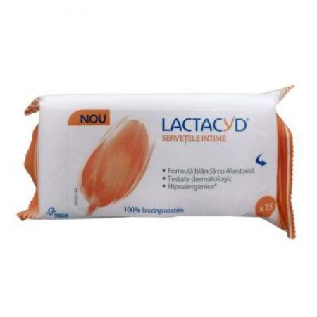 Lactacyd Servetele Intime Fresh, 15 Bucati