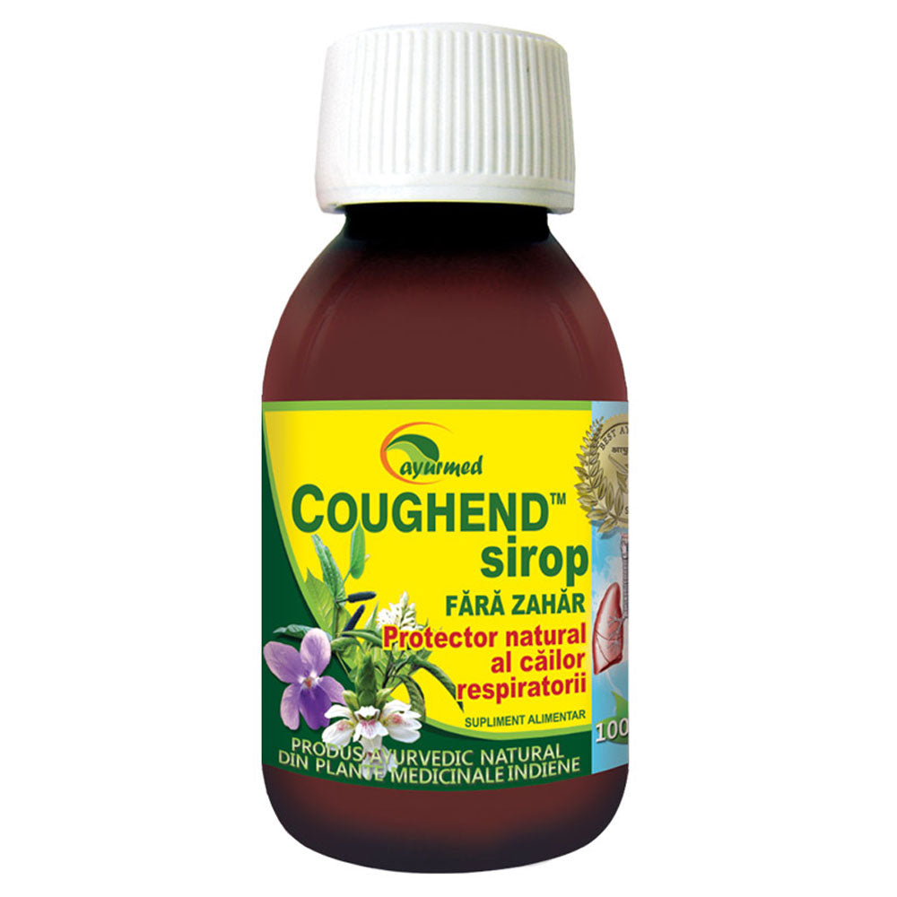 Sirop Coughend fara Zahar, 100ml, Ayurmed