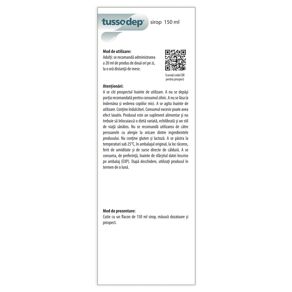 Sirop Tussodep, 150ml, Dr. Phyto