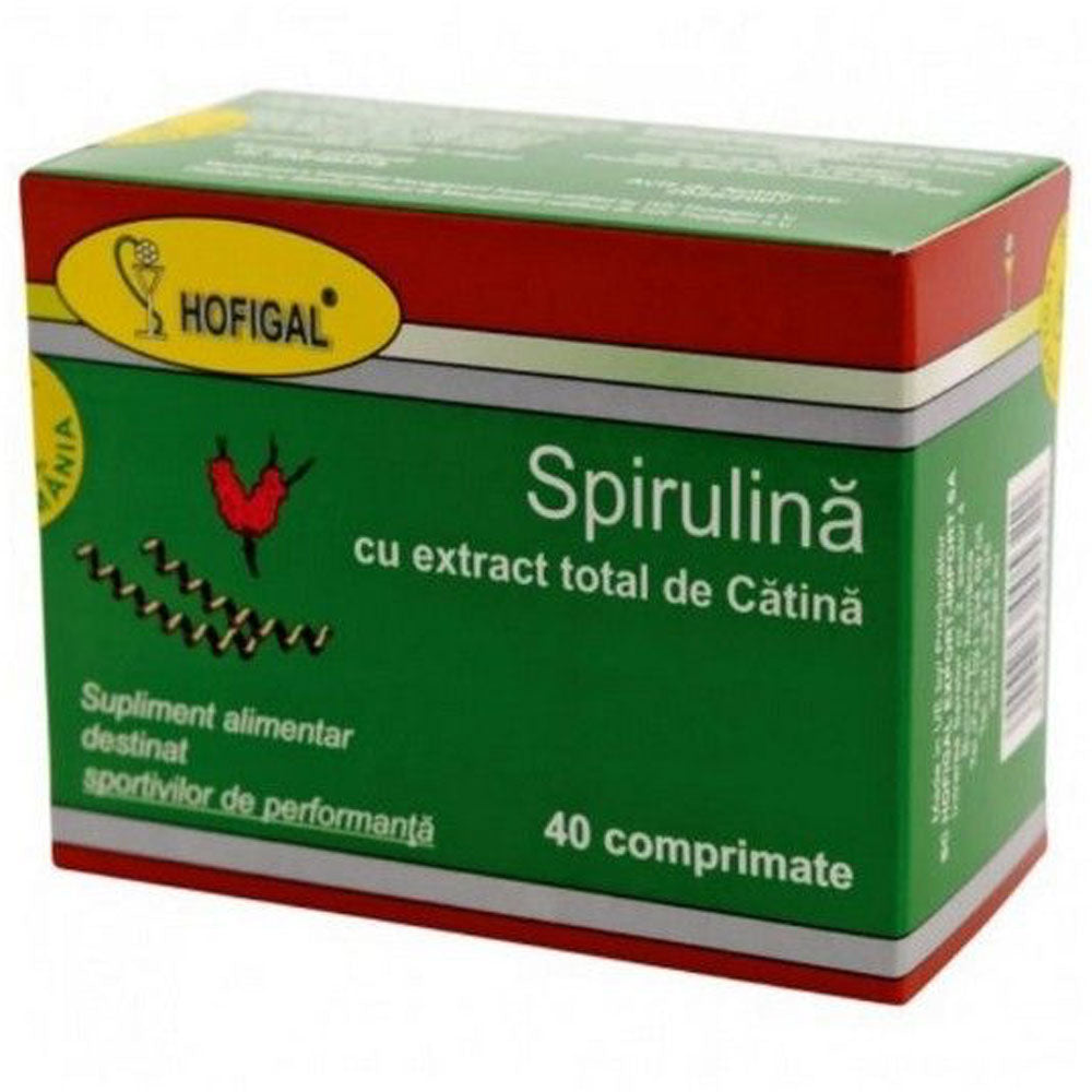 Spirulina Cu Extract Catina, 40 Comprimate, Hofigal