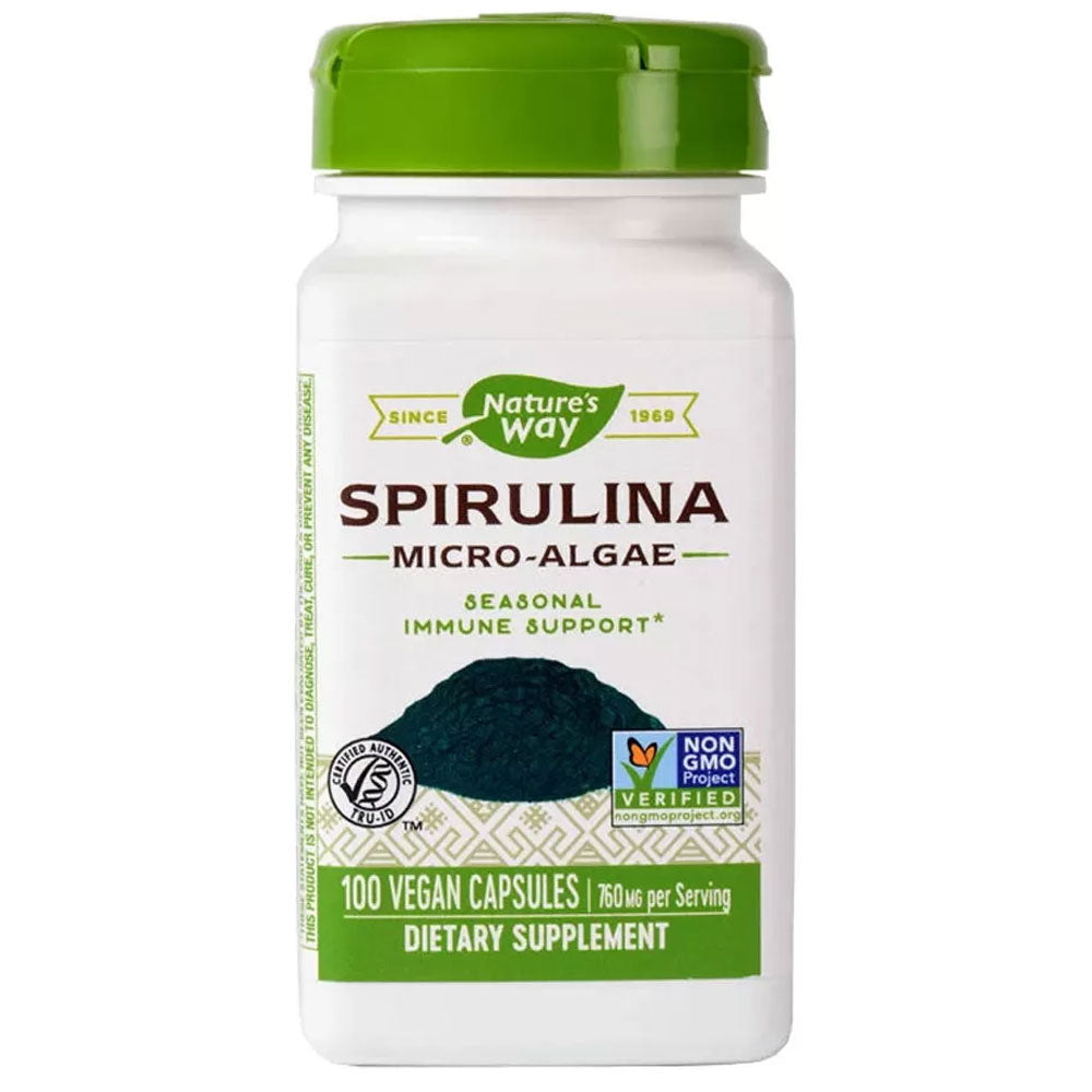 Spirulina Micro Algae 380mg, Nature's Way, 100 Capsule, Secom