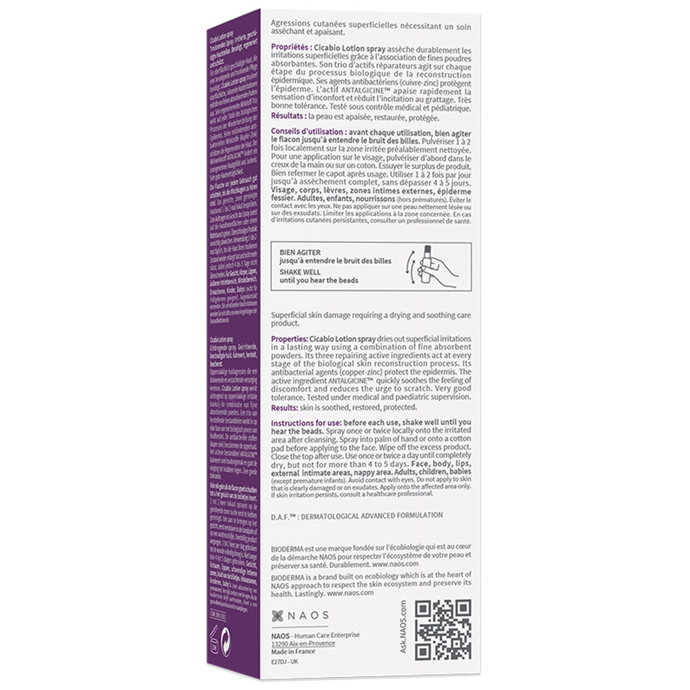 Lotiune spray reparatoare Cicabio, 40ml, Bioderma