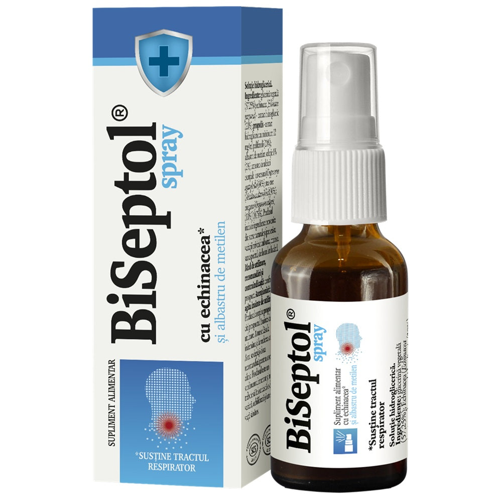 Biseptol Spray cu Albastru de Metilen si Echinacea, 20ml, Dacia Plant