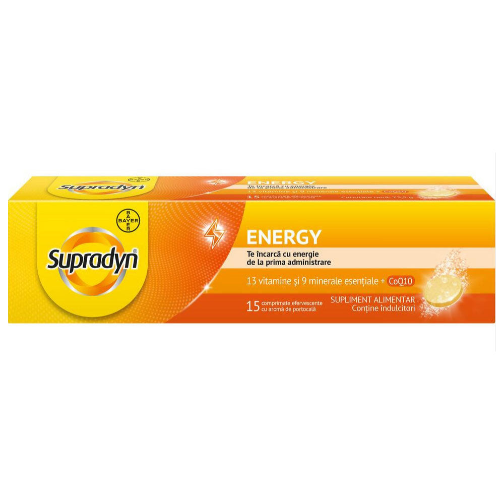 Supradyn Energy Coenzima Q10, 15 Comprimate Efervescente, Bayer