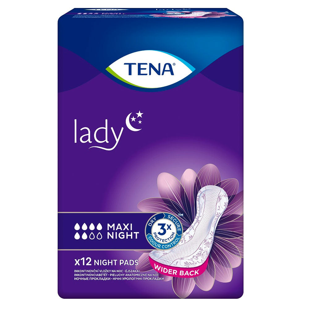 Absorbante Tena Lady Maxi Night, 12 Bucati