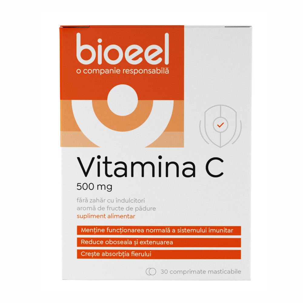 Vitamina C 500mg, 30 Capsule Masticabile, Bioeel