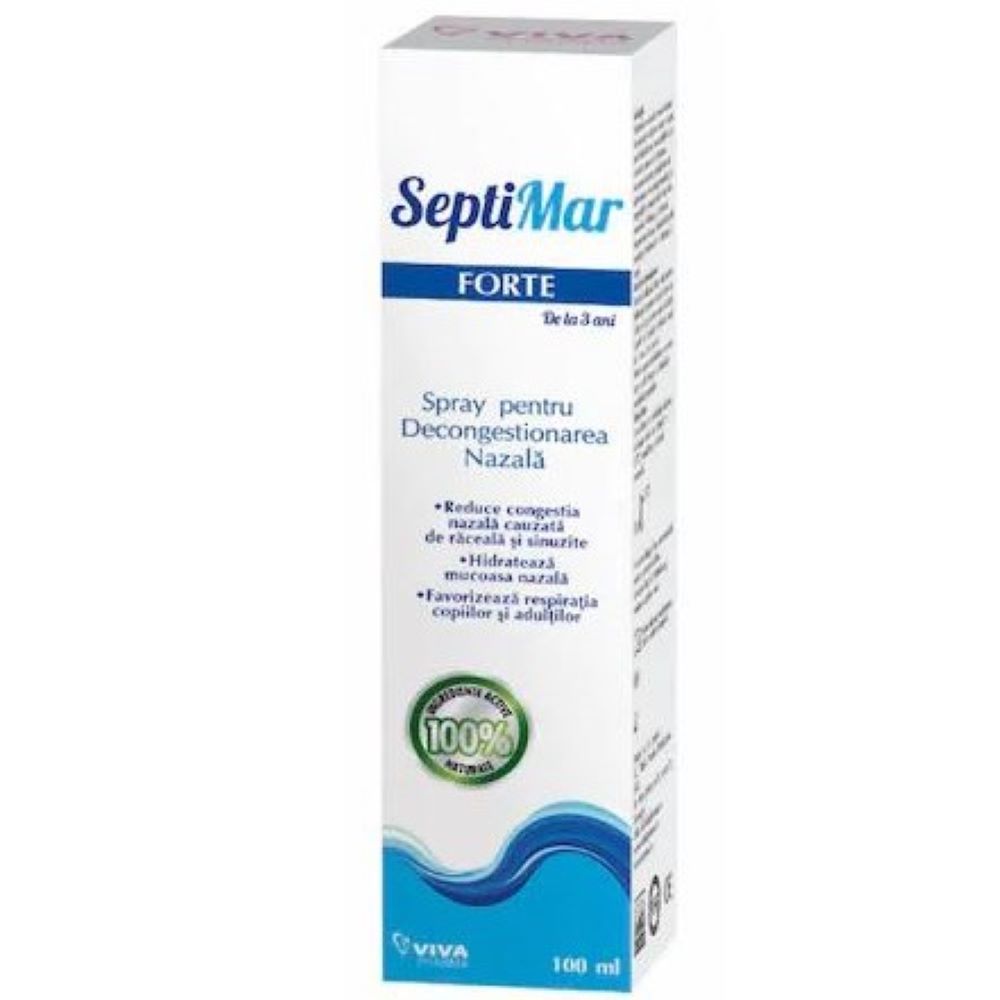 Spray nazal cu Apa de Mare Hipertona, 100ml, Septimar Forte