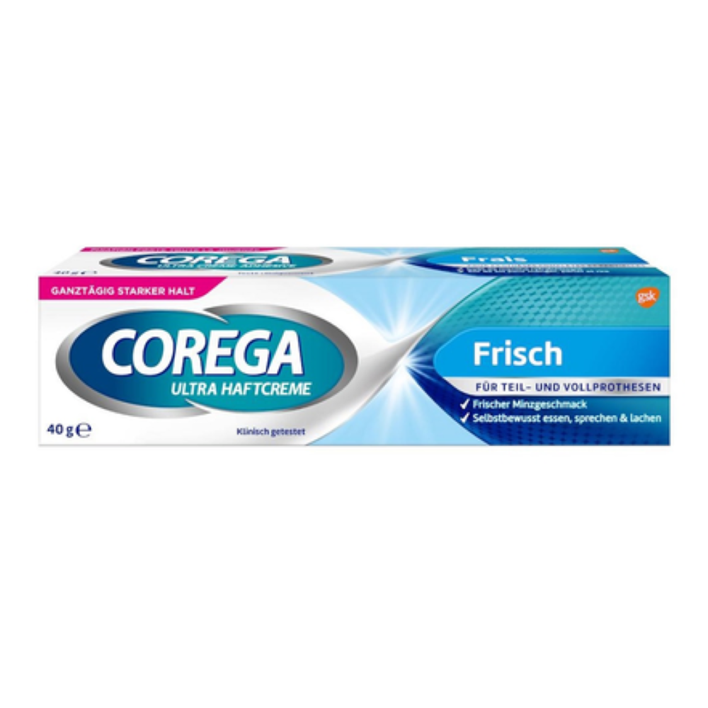 Crema adeziva pentru proteza dentara si respiratie proaspata, 40g, Corega