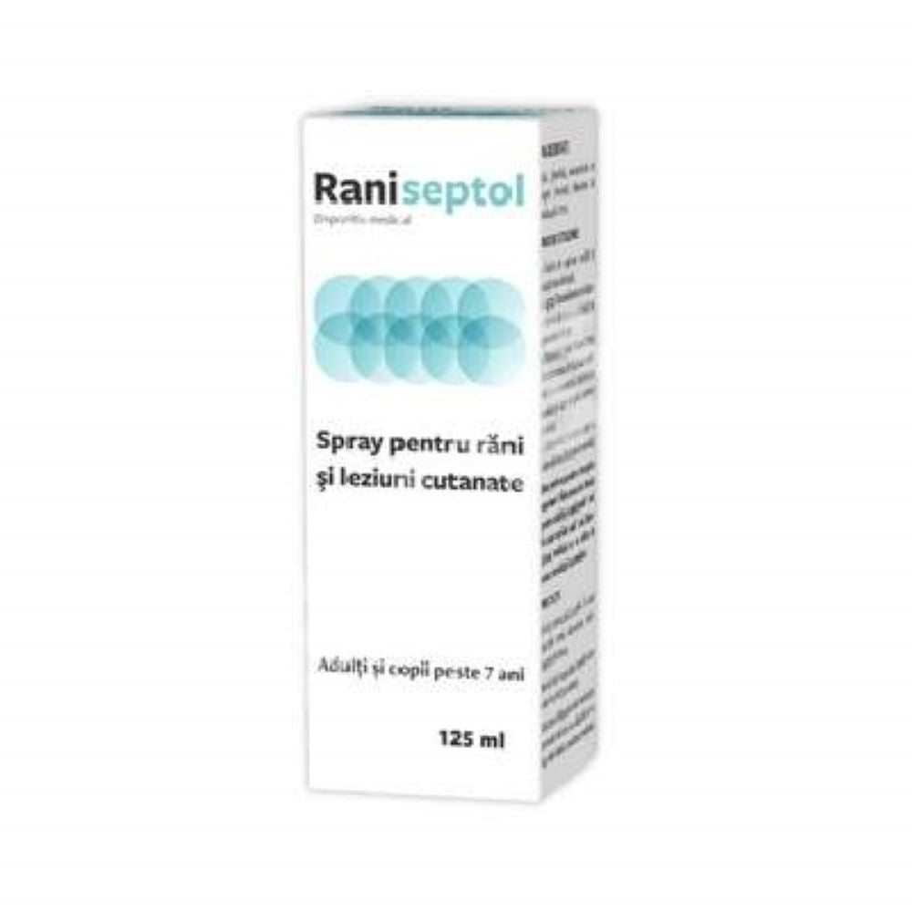 Spray pentru rani si leziuni cutanate, Raniseptol, 125ml, Zdrovit