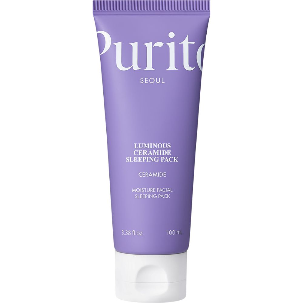 Masca de noapte cu ceramide pentru hidratare Luminous Ceramide Sleeping, 100 ml, Purito