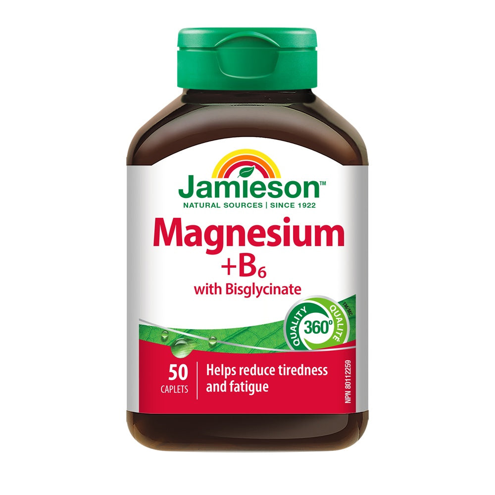 Magneziu bisglicinat + B6, 50 tablete, Jamieson