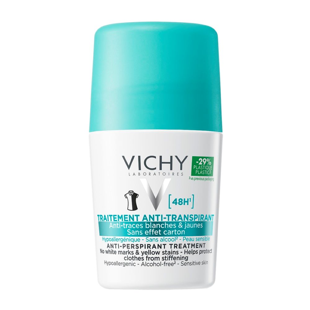 Deodorant roll-on antiperspirant anti-urme 48h, 50 ml, Vichy
