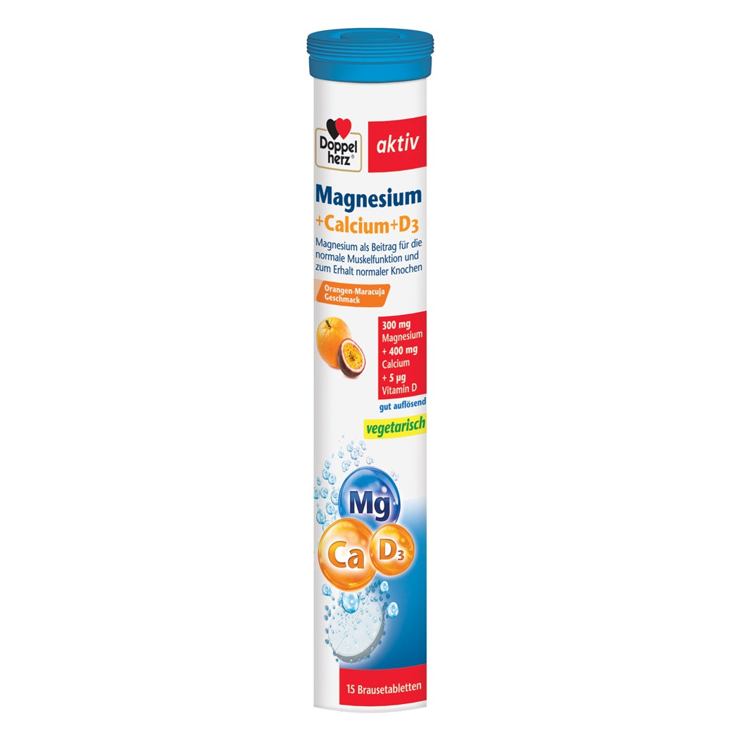 Magneziu + Calciu + D3, 15 comprimate efervescente, Doppelherz