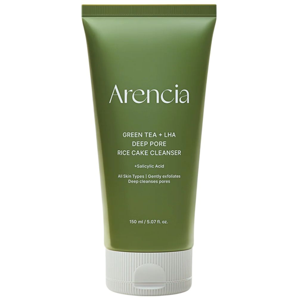 Spuma de curatare pentru pori Green Tea + LHA Rice Cake Cleanser, 150 g, Arencia