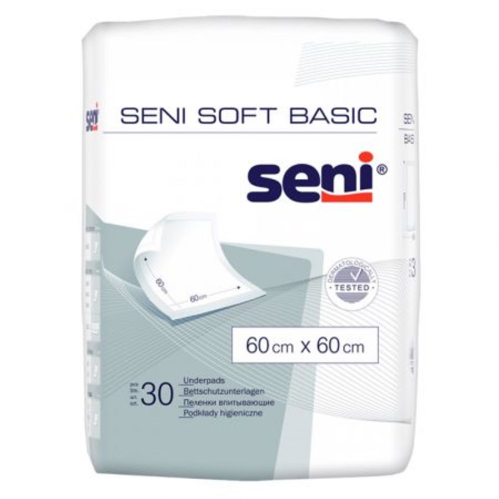 Aleze de protectie Soft Basic, 90cm x 60cm, 30 bucati, Seni