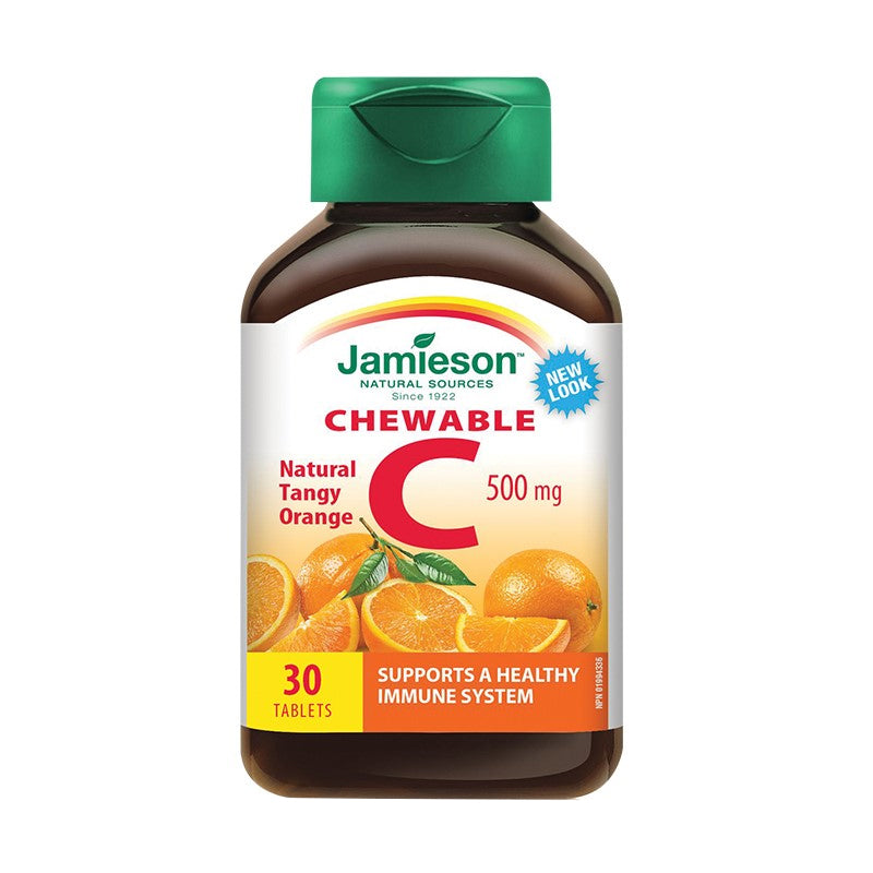 Vitamina C cu gust de portocale, 500 mg, 30 tablete, Jamieson