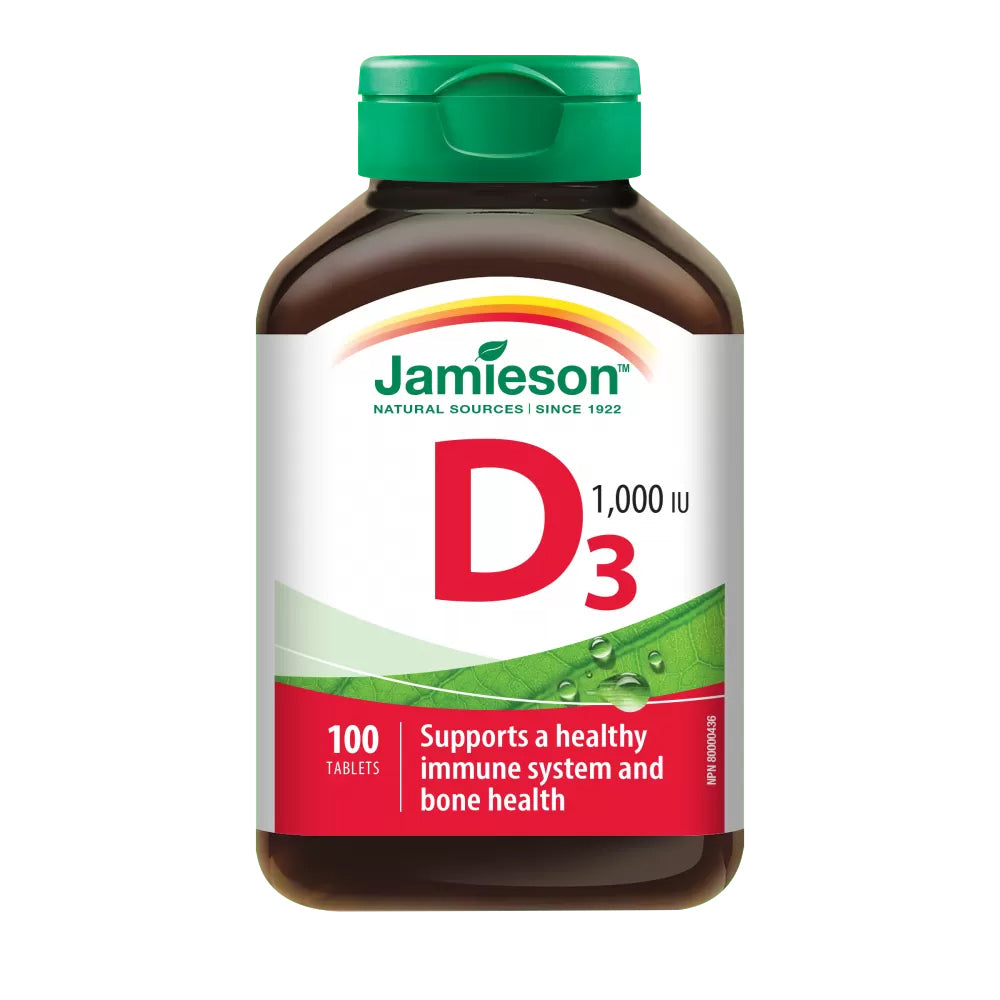 Vitamina D3 1000UI, 100 tablete, Jamieson