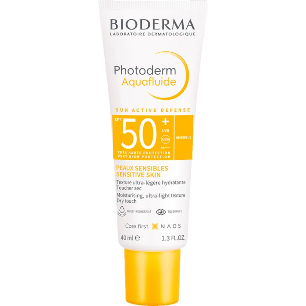 Crema de fata lejera cu SPF50+ Aquafluide Photoderm, Invisible, 40 ml, Bioderma