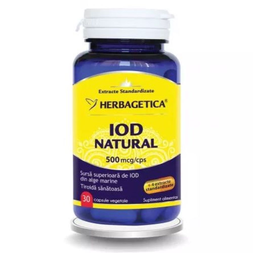 Iod Natural, 500 mcg, 30 capsule, Herbagetica