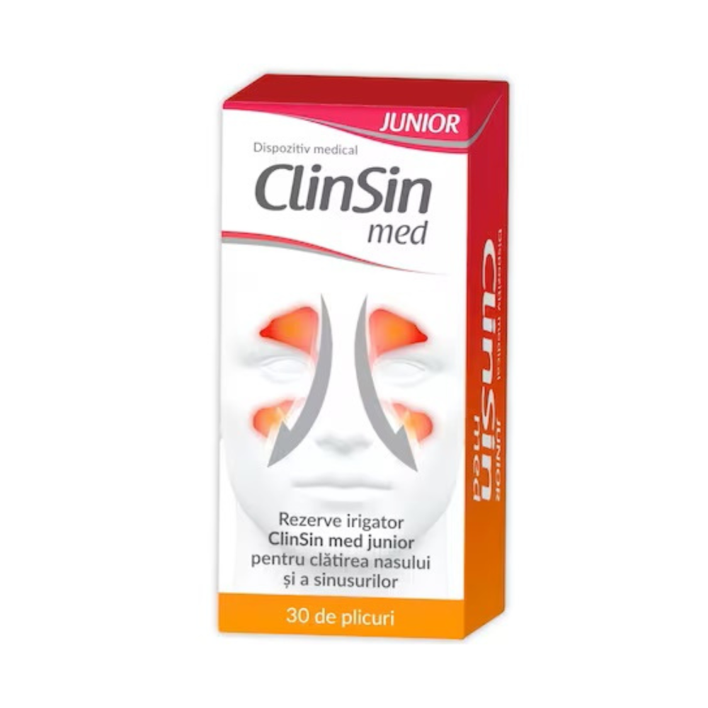 Rezerve irigator ClinSin med junior, 30 plicuri, Zdrovit