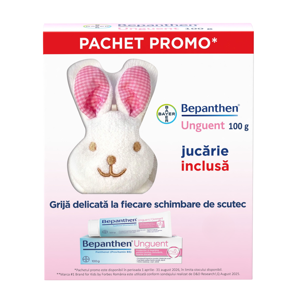 Pachet Unguent pentru iritatiile de scutec Bepanthen, 100 g + jucarie, Bayer