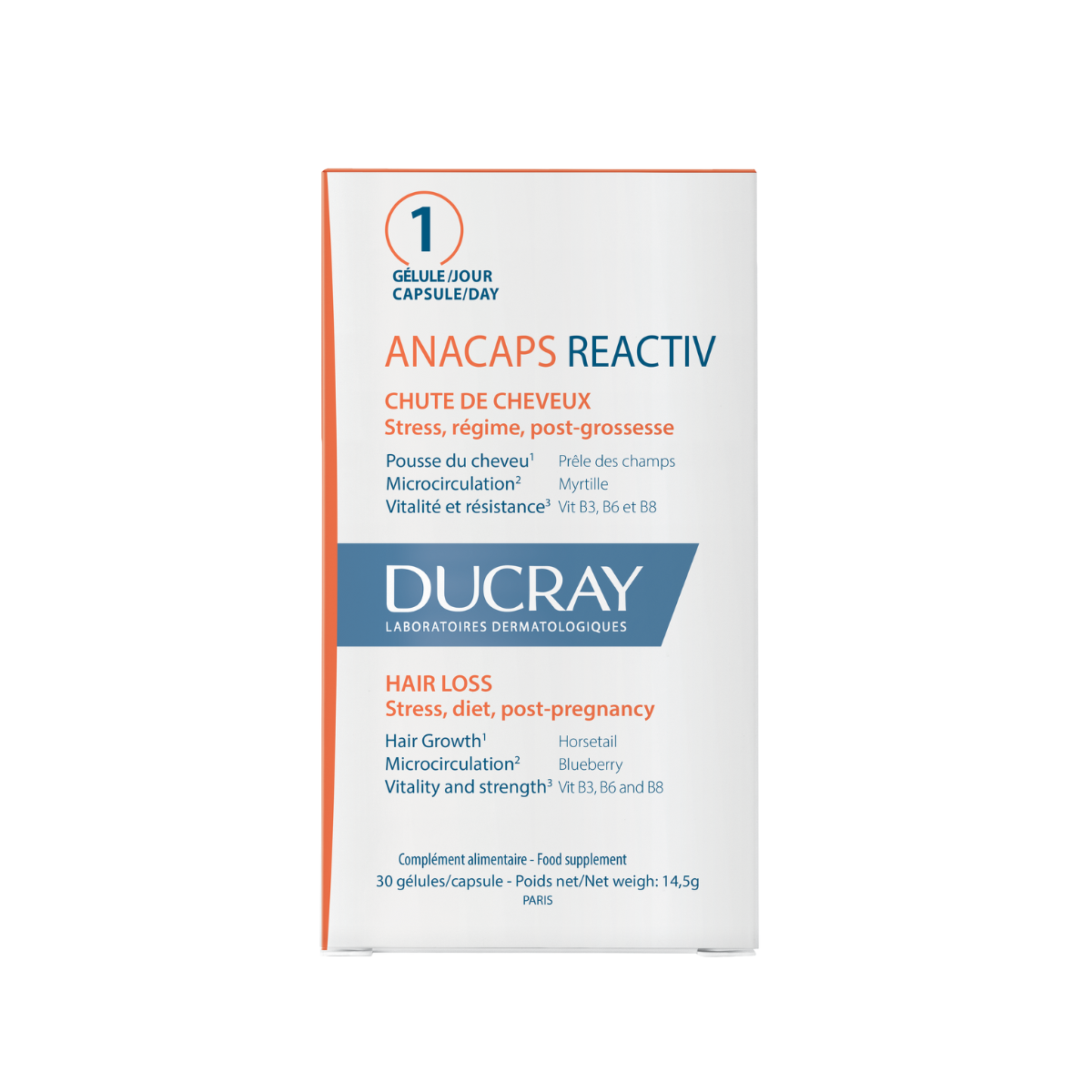 Anacaps Reactiv, 30 capsule, Ducray
