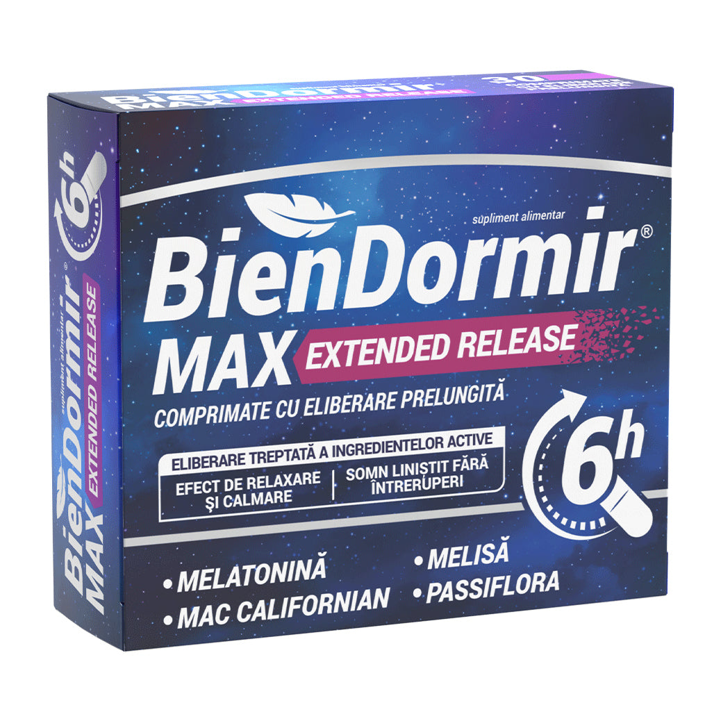 Bien Dormir Max Extended Release, 30 comprimate cu eliberare prelungita, Fiterman