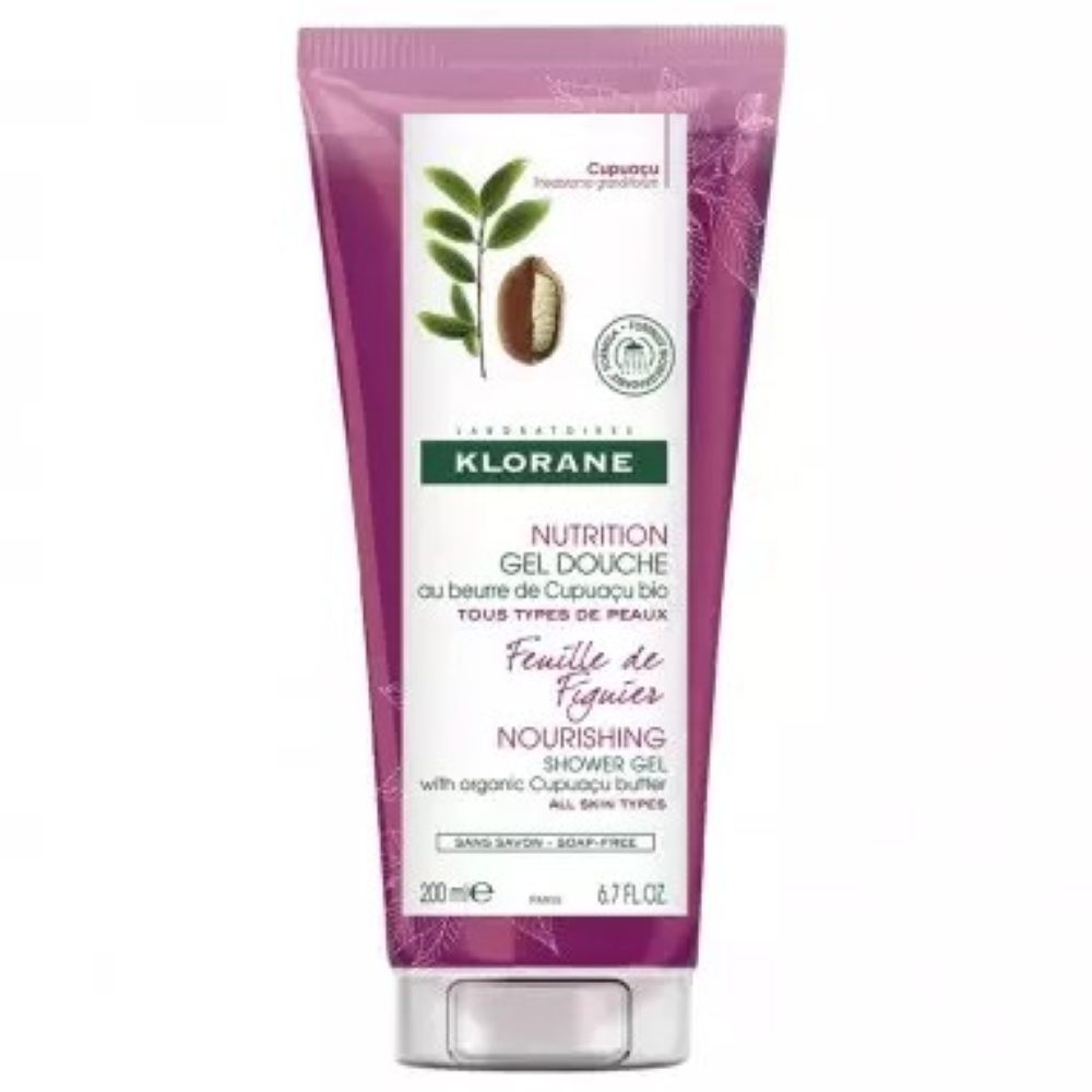 Crema de dus hranitoare cu Cupuaçu si frunze de smochin, 200 ml, Klorane