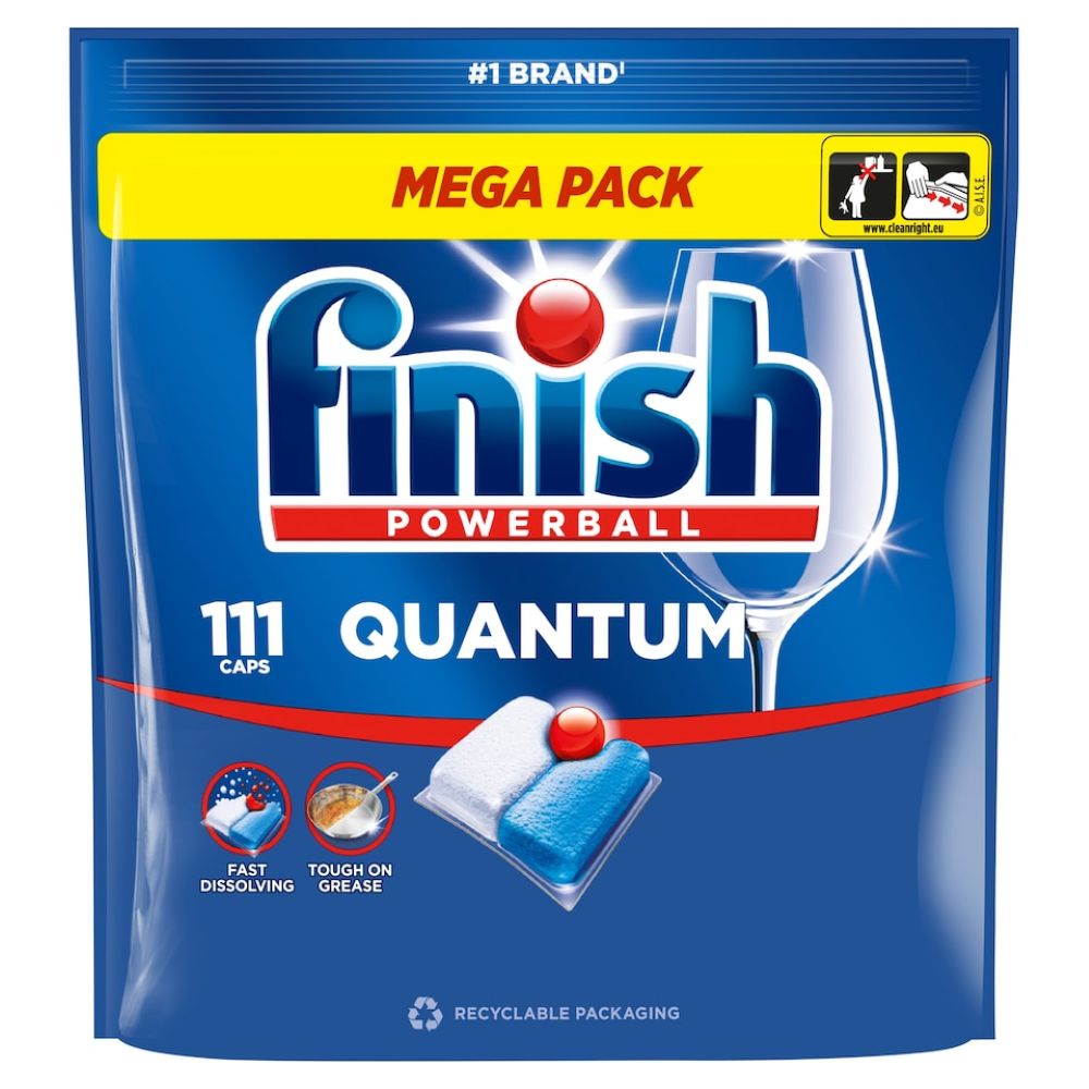 Capsule pentru masina de spalat vase Quantum Fresh, 111 bucati, Finish