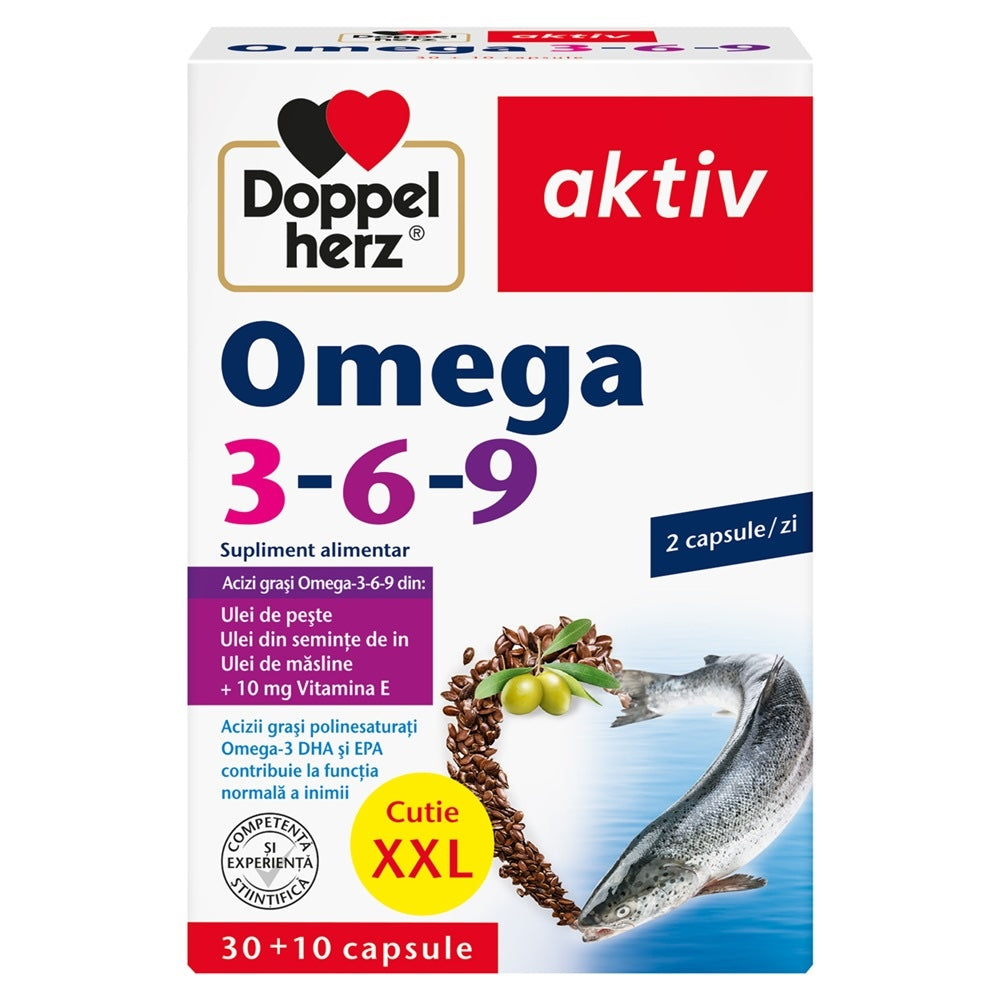Omega 3-6-9 Aktiv, 30 + 10 capsule, Doppelherz