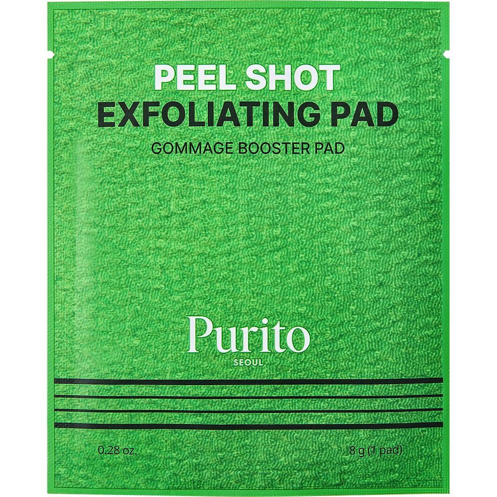 Dischete exfoliante cu acid glicolic si carbune Peel Shot Exfoliating Pad, 8 bucati, Purito