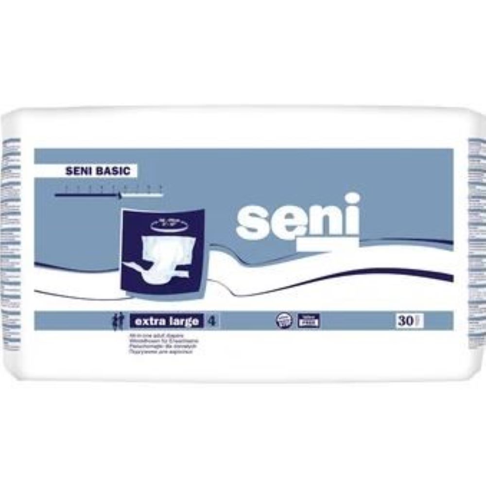 Scutece pentru adulti Basic Extra Large, 30 bucati, Seni