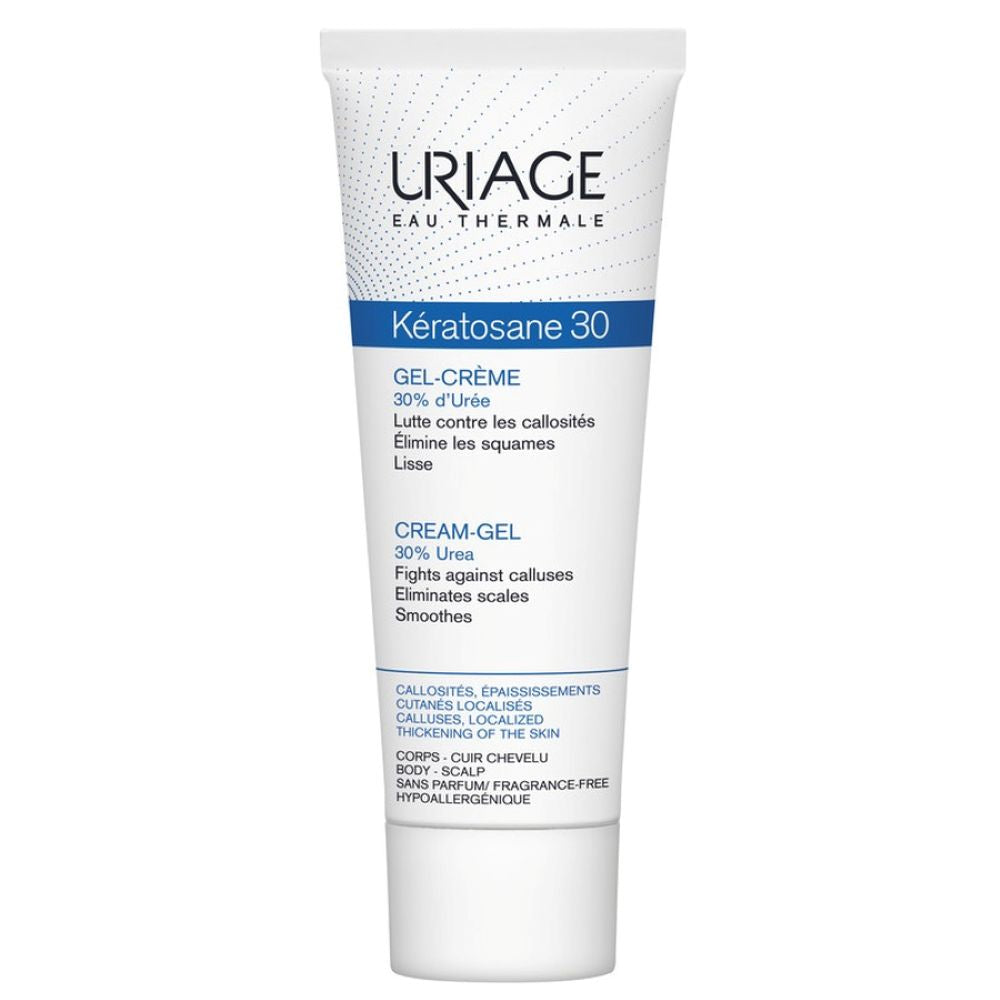 Gel-crema pentru piele dura Keratosane 30, 75 ml, Uriage