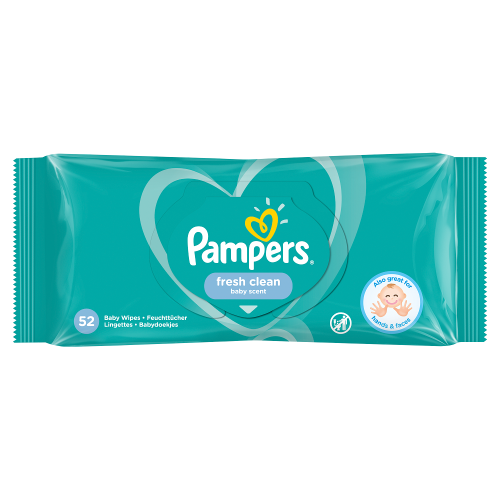 Servetele umede Fresh Clean, 52 buc, Pampers