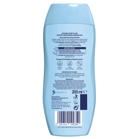 Lotiune dupa plaja pentru mentinerea bronzului, 200 ml, Elmiplant Sun
