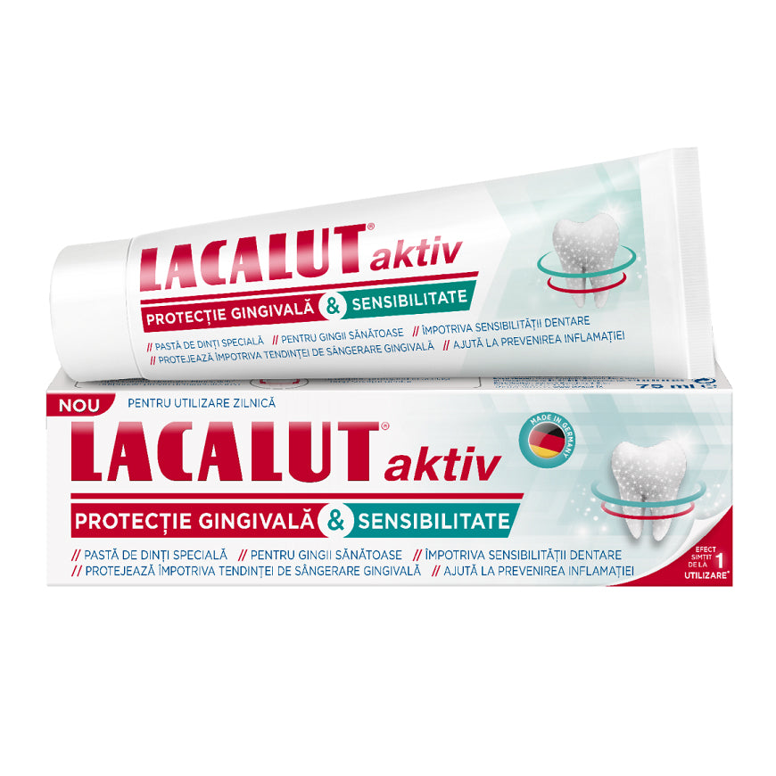 Pasta de dinti Lacalut Aktiv Sensitivity, 75 ml, Theiss Naturwaren