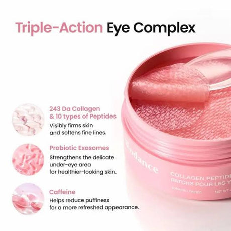 Plasturi pentru conturul ochilor cu colagen si peptide Collagen Peptide Eye Patches, 30 bucati, Biodance