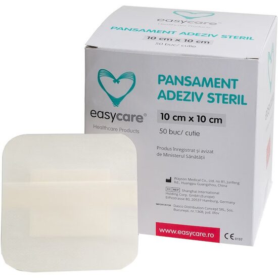 Pansament Adeziv Steril Absorbant 10Cm/10Cm