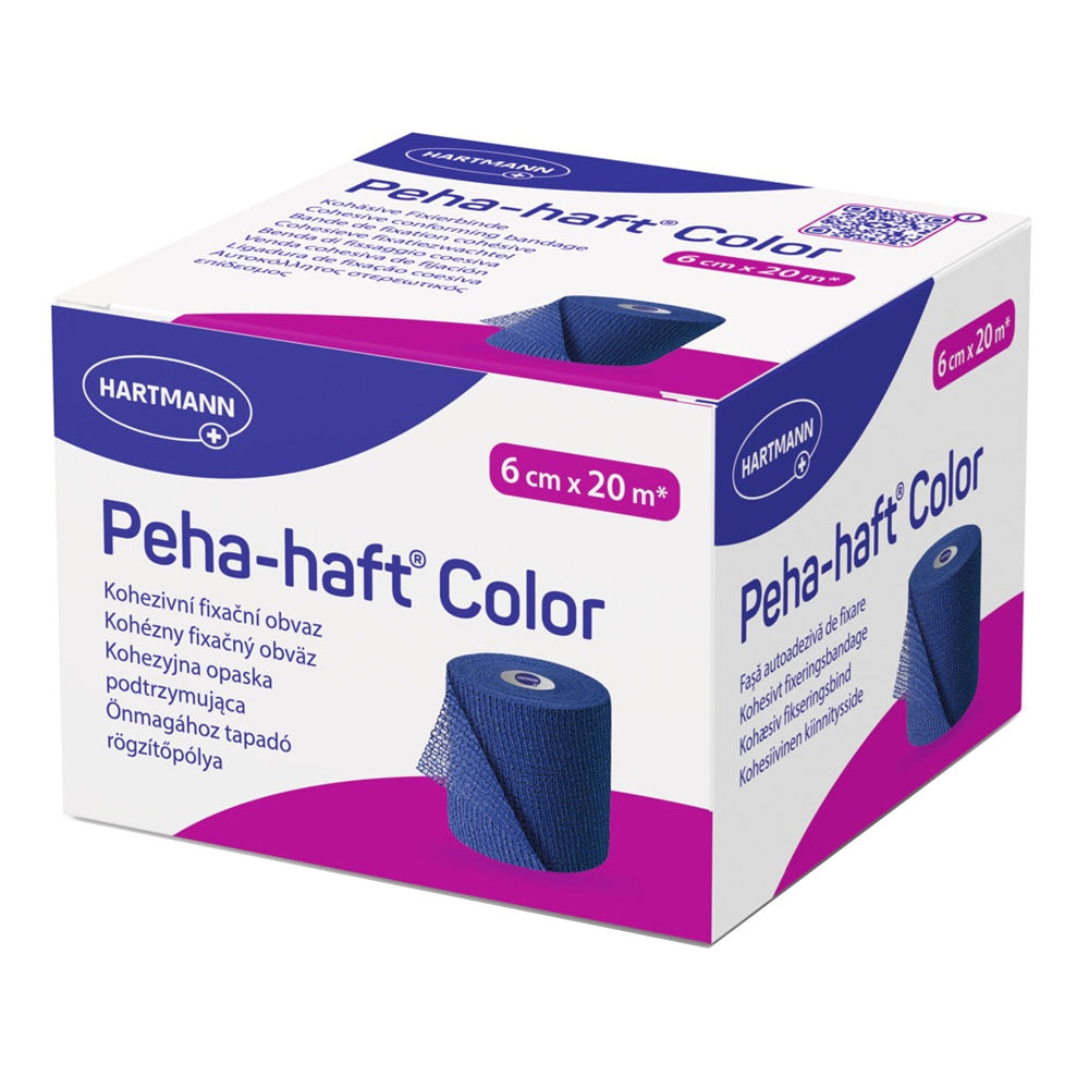 Bandaj elastic autoadeziv albastru Peha-haft Color, 6 cm x 20 m, Hartmann