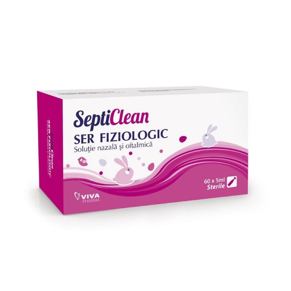 Ser fiziologic SeptiClean, 5ml, 60 monodoze, Viva Pharma
