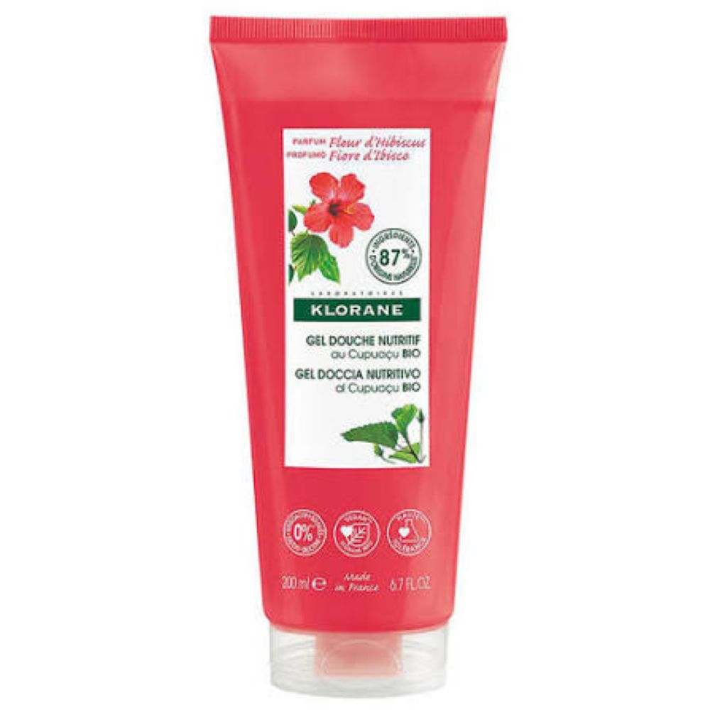 Klorane – Crema de dus hranitoare cu Cupuaçu si flori de hibiscus, 200 ml