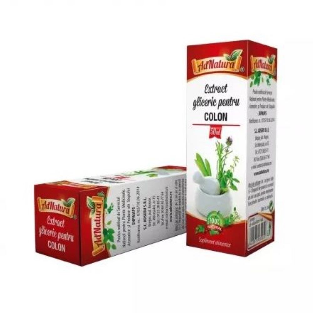 Extract gliceric pentru colon, 50 ml, AdNatura