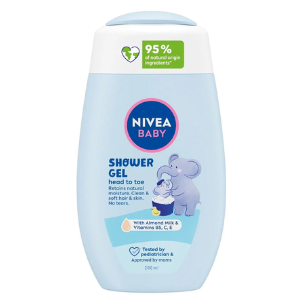 Gel de dus par si corp Head to Toe Baby, 200 ml, Nivea